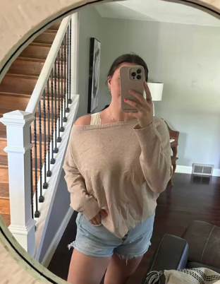 Single Shoulder Sweater